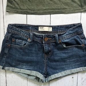 Blue jean shorts